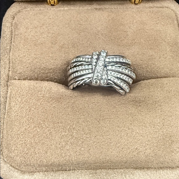 David Yurman Silver Multi-Band Ring Authentic - Picture 8 of 8